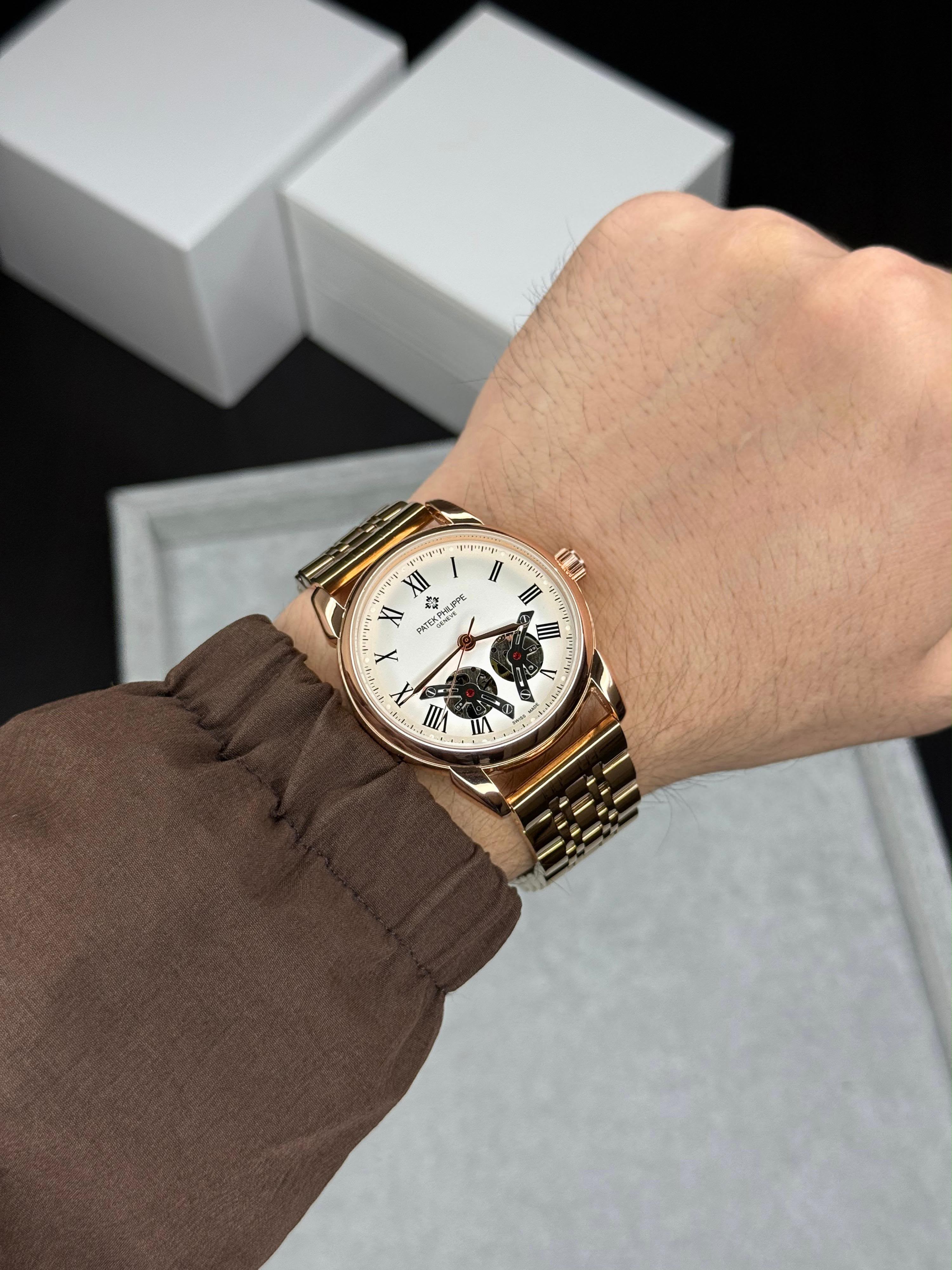 Patek "philippe Mens Luxury Skeleton Automatic"