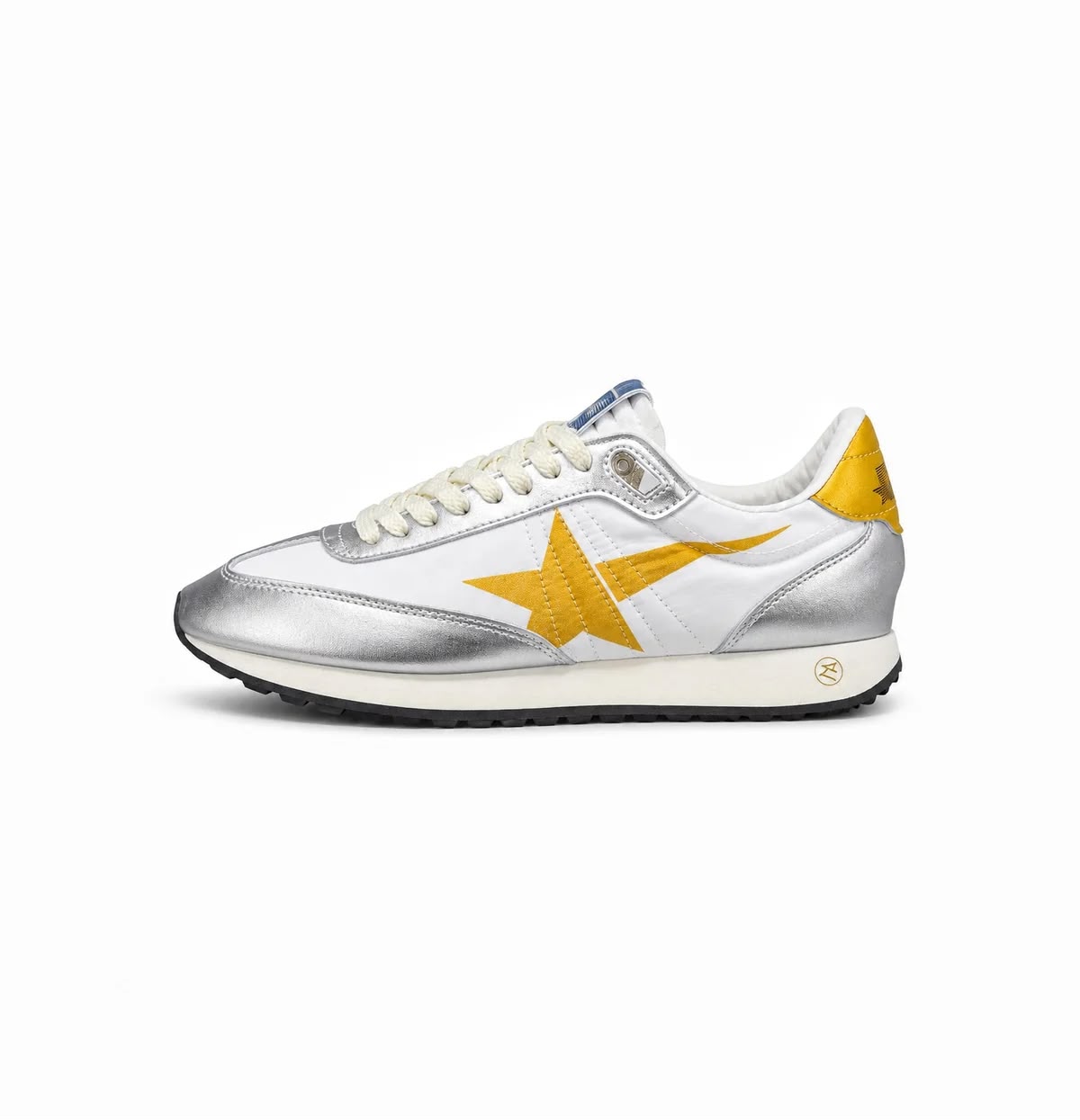 GOLDEN "GOOSE MARATHON SNEAKER SILVER GOLD"
